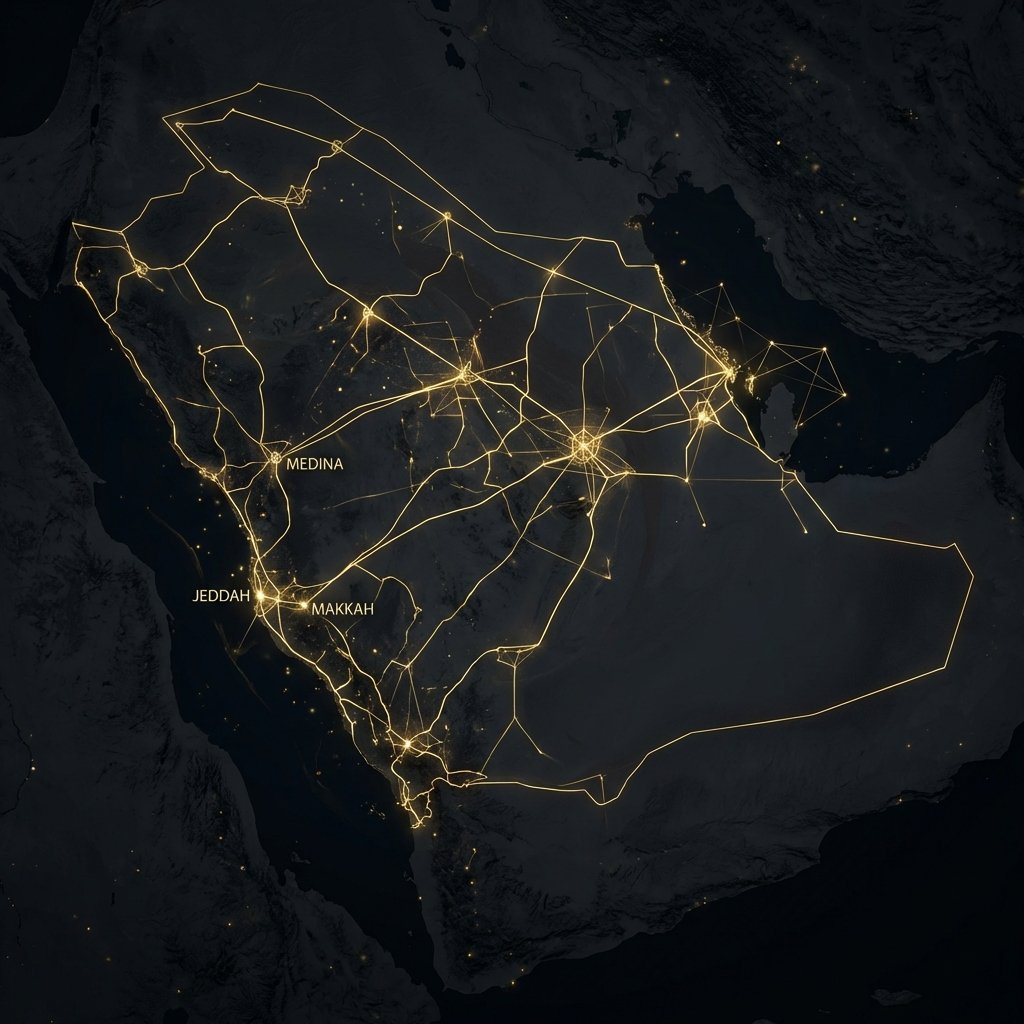 خريطة مسارات صفوة النخبة الذهبية في المملكة العربية السعودية